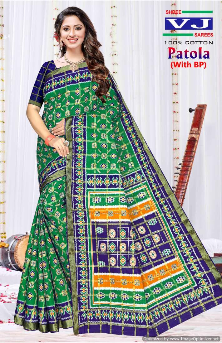 Shree Vj Patola Printed Cotton Daily Wear Sarees Wholesale Suppliers In Mumbai
